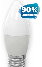 ԼԱՄՊ ԼՈՒՍԱԴԻՈԴ KLAUS 6W C37 ՄՈՄ E27 KE49225 3000K